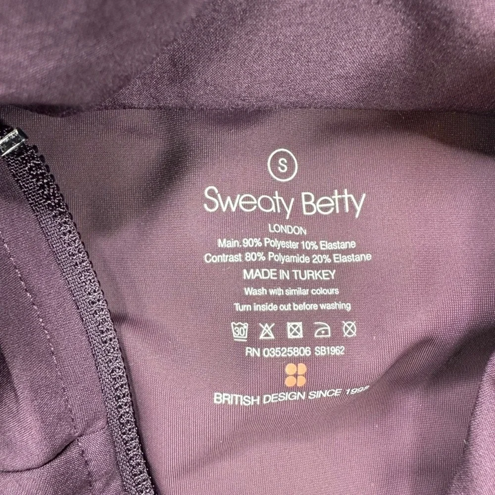 Sweaty Betty London Purple Hooded Lightweight Jacket Size S‎ Thumbholes